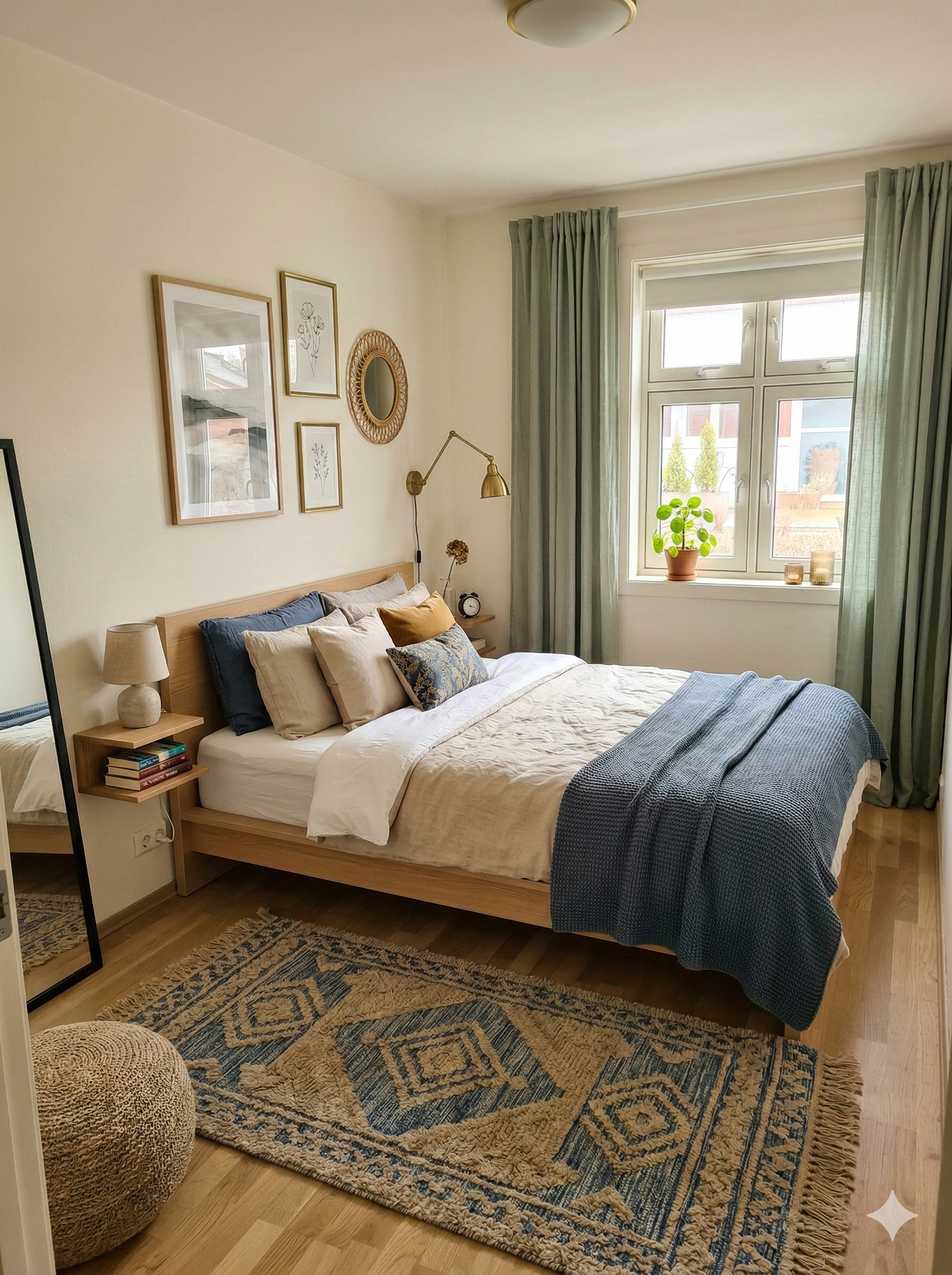 Soverom 1 - digitalt forslag til møblering Galleribilde