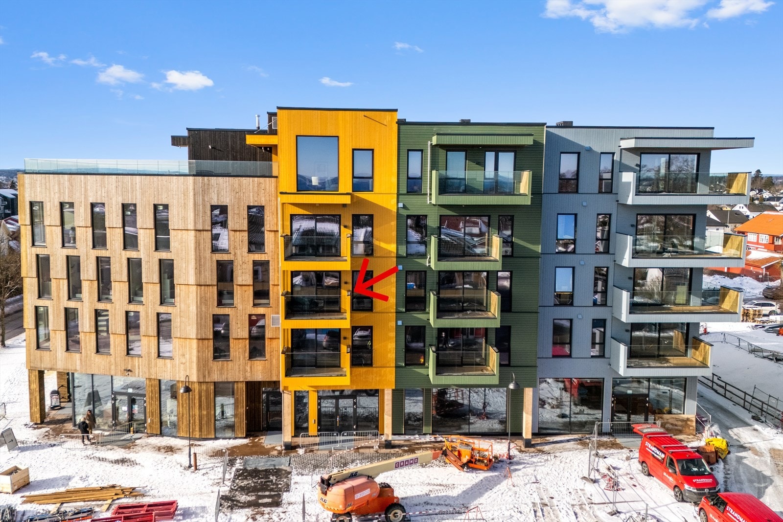 Leiligheten har en suveren plassering i byggets 3. etasje. Galleribilde