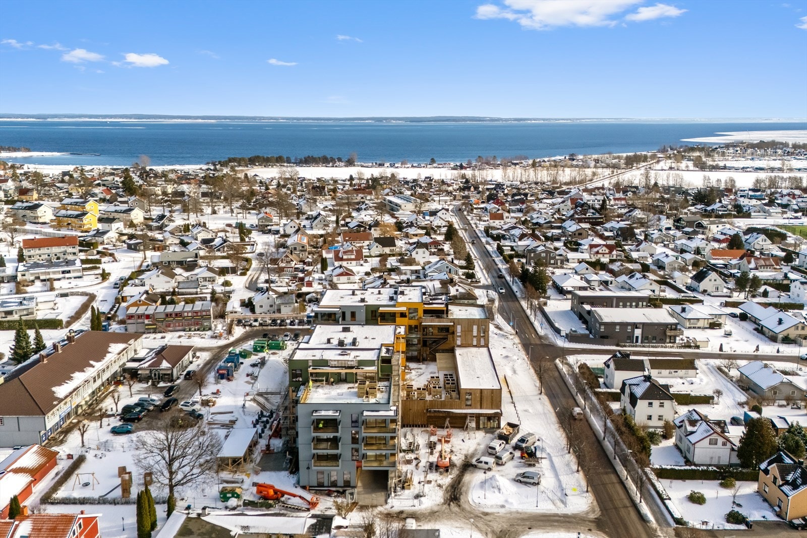 Leiligheten som her selges ligger i det første byggetrinnet som nå er ferdig. Galleribilde
