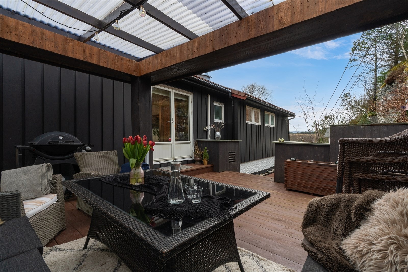 Her er ideelt for grilling og hyggelige samlinger Galleribilde