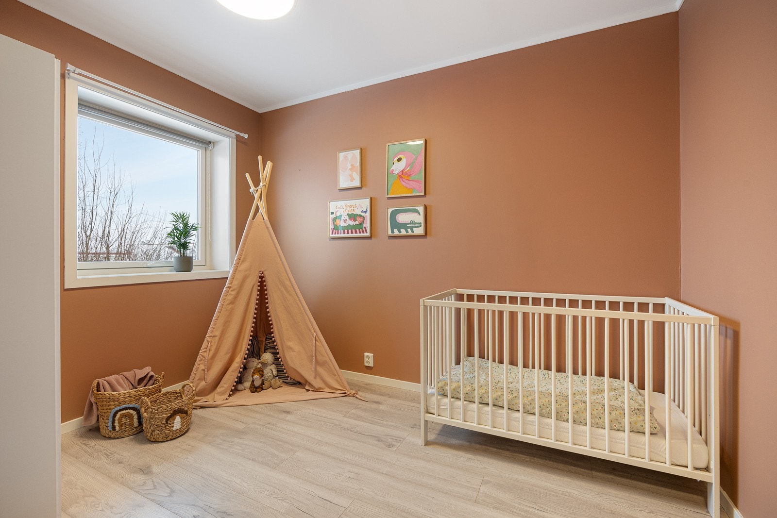 Alle soverommene er utstyrt med vannbåren gulvvarme. Galleribilde