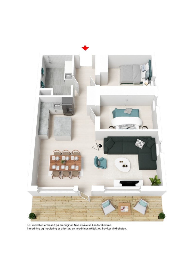 3D Plantegning Galleribilde