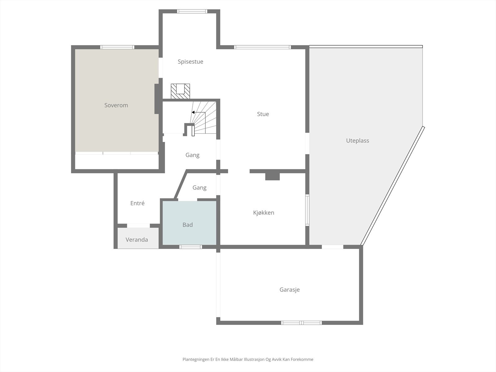 Plantegning (76 A) 1.etg. Galleribilde