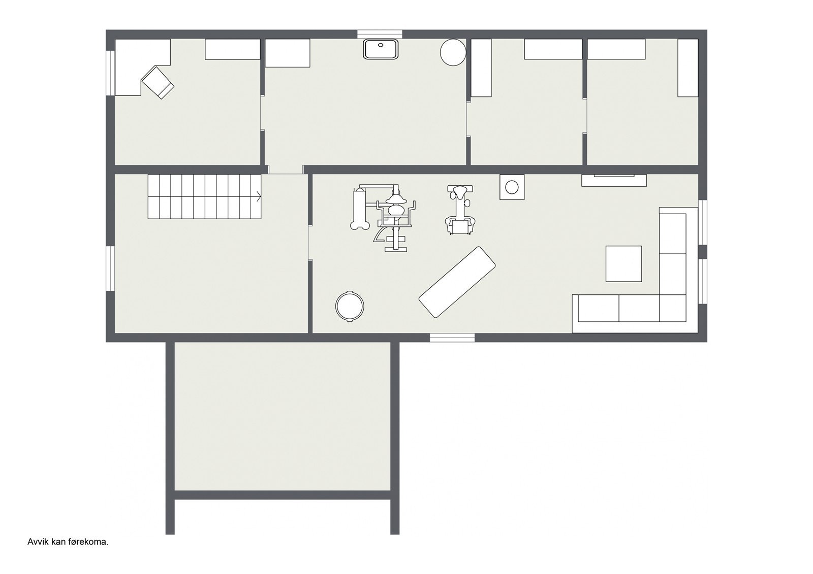 Planteikning u. etasje. Galleribilde