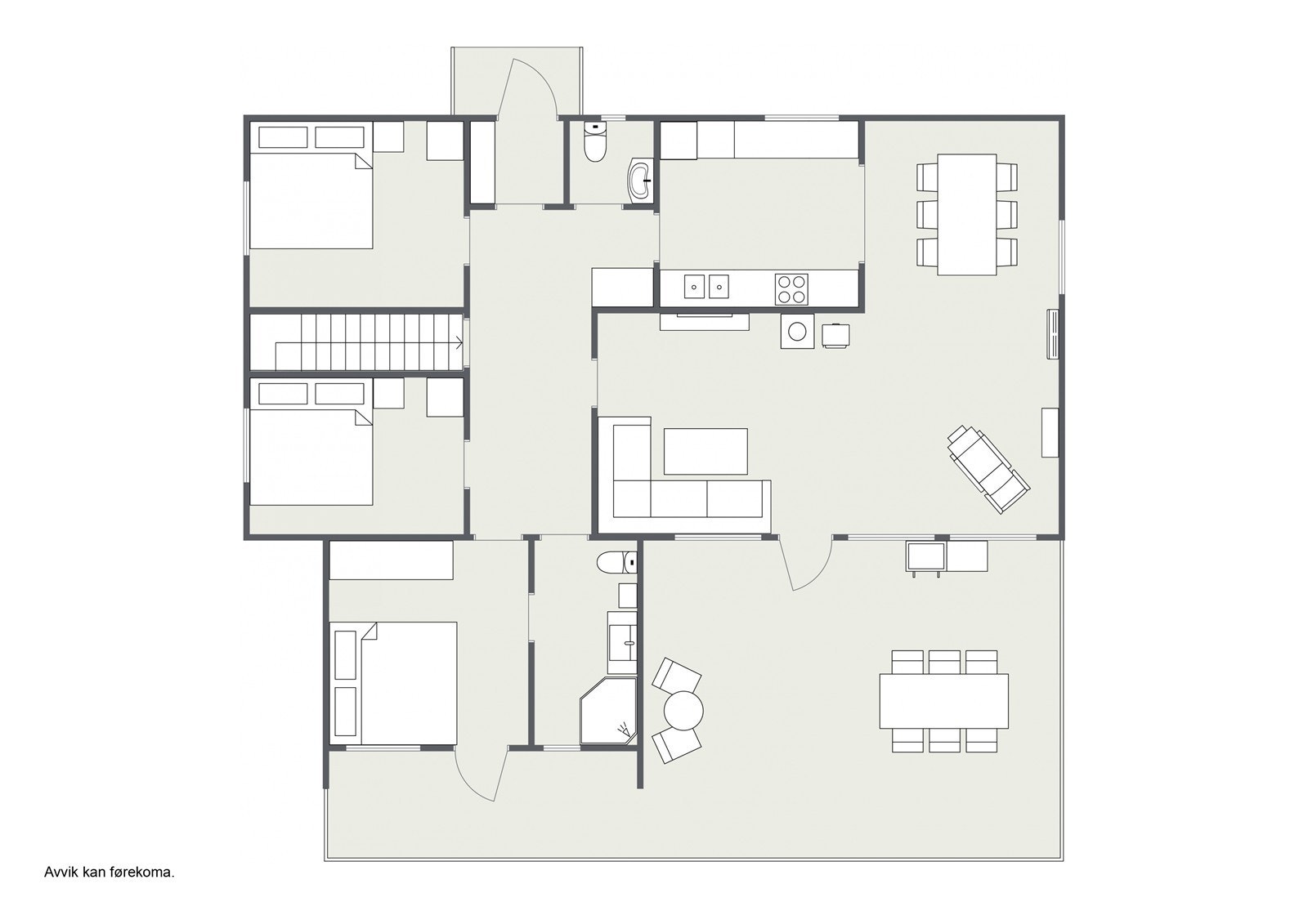 Planteikning 1. etasje. Galleribilde