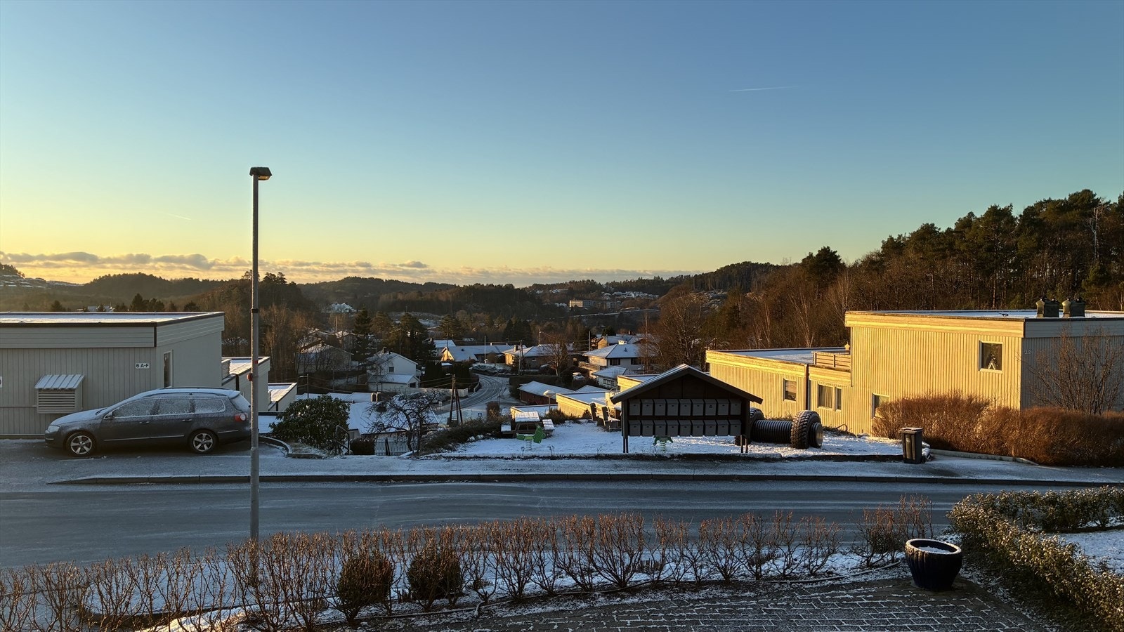 En vakker utsikt fra balkong. Galleribilde