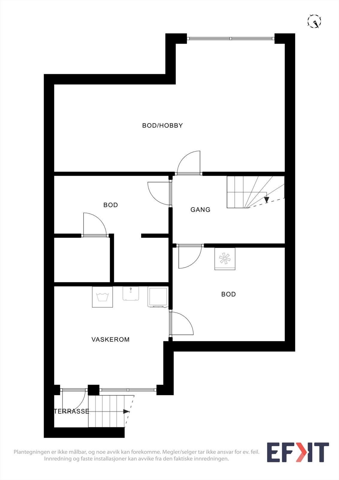 Plantegning underetasje Galleribilde