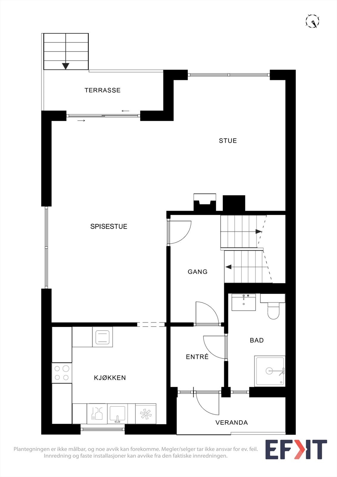 Plantegning 1.etg Galleribilde