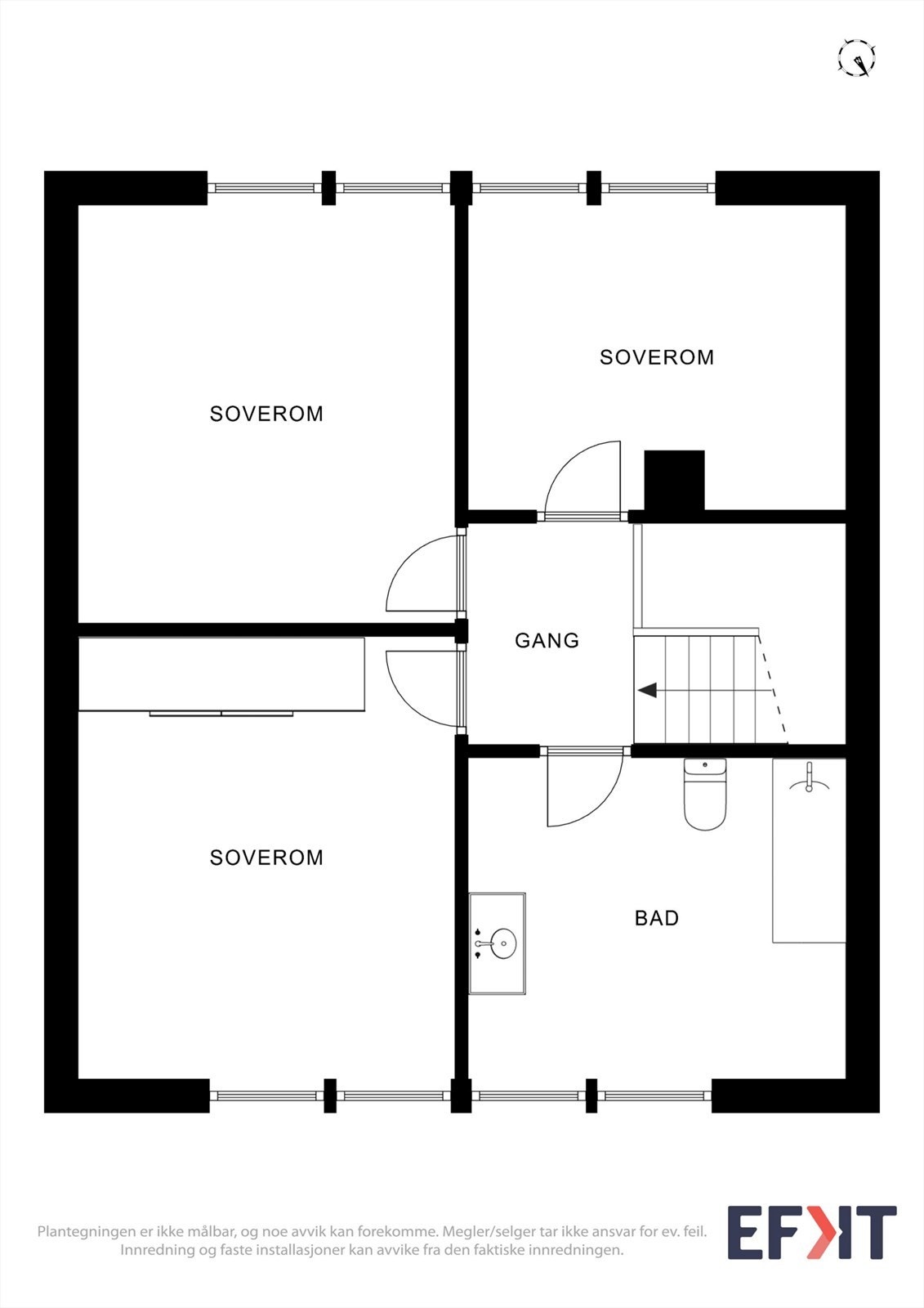 Plantegning 2.etg Galleribilde