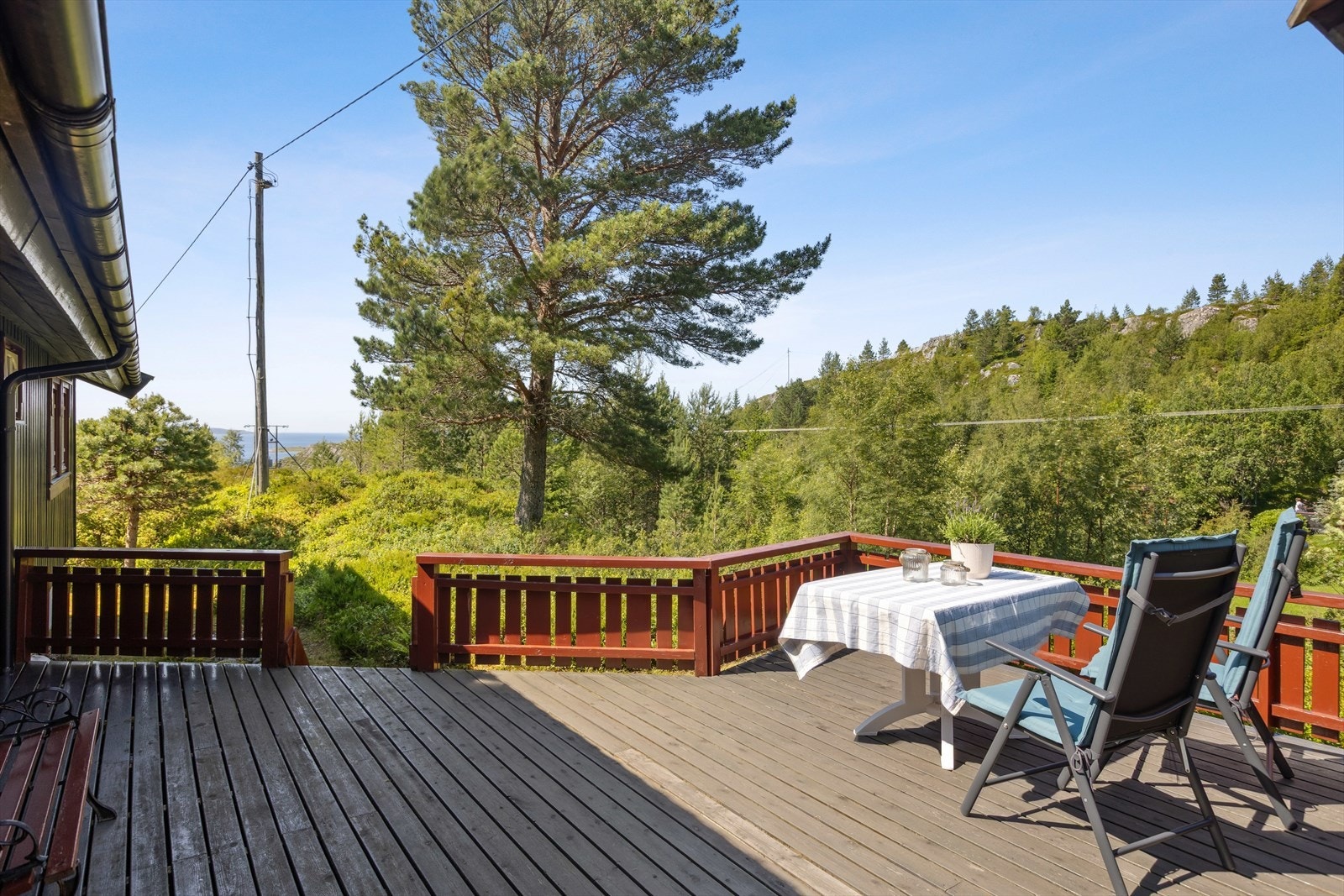 Med solfylte dager og pen utsikt ligger alt til rette for å nyte lange sommerdager i skjermede omgivelser. Galleribilde