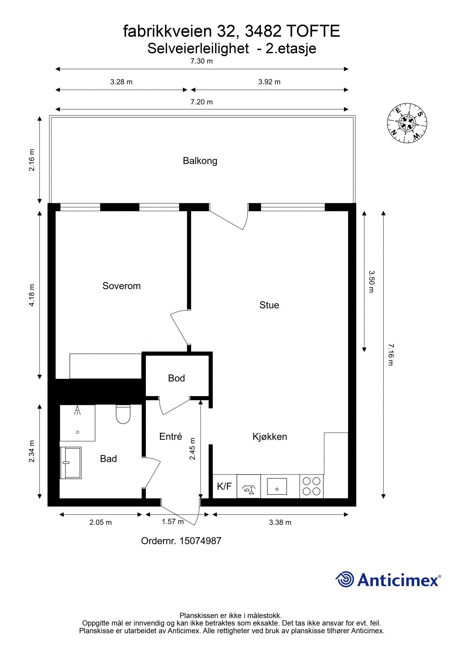 Plantegning av leiligheten Galleribilde