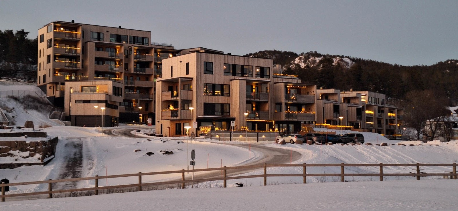 Hurum Brygge på vinterstid Galleribilde