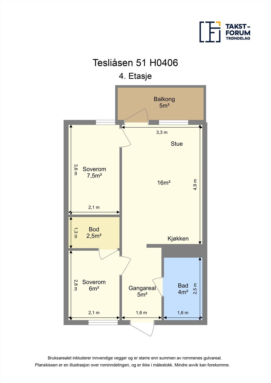 Planskisse - 4. etasje. Galleribilde