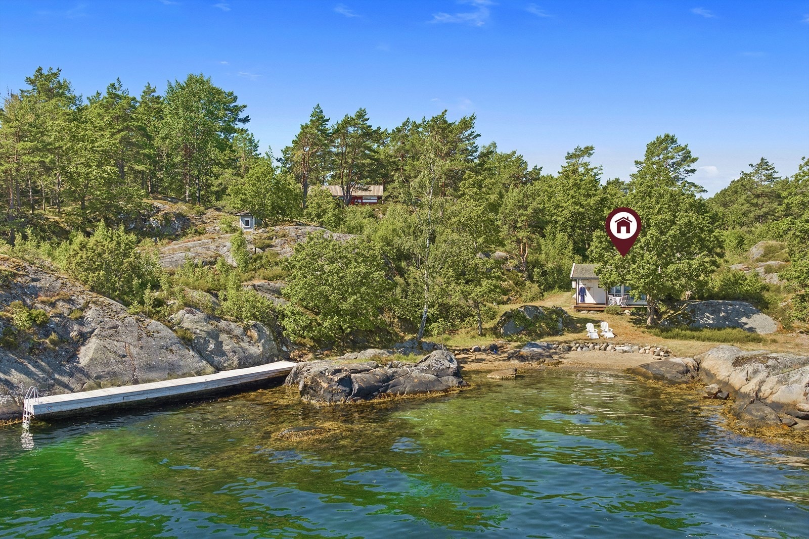 Her ligger også den andre brygga, som har en fortøyningslengde på ca. 11 meter. Galleribilde