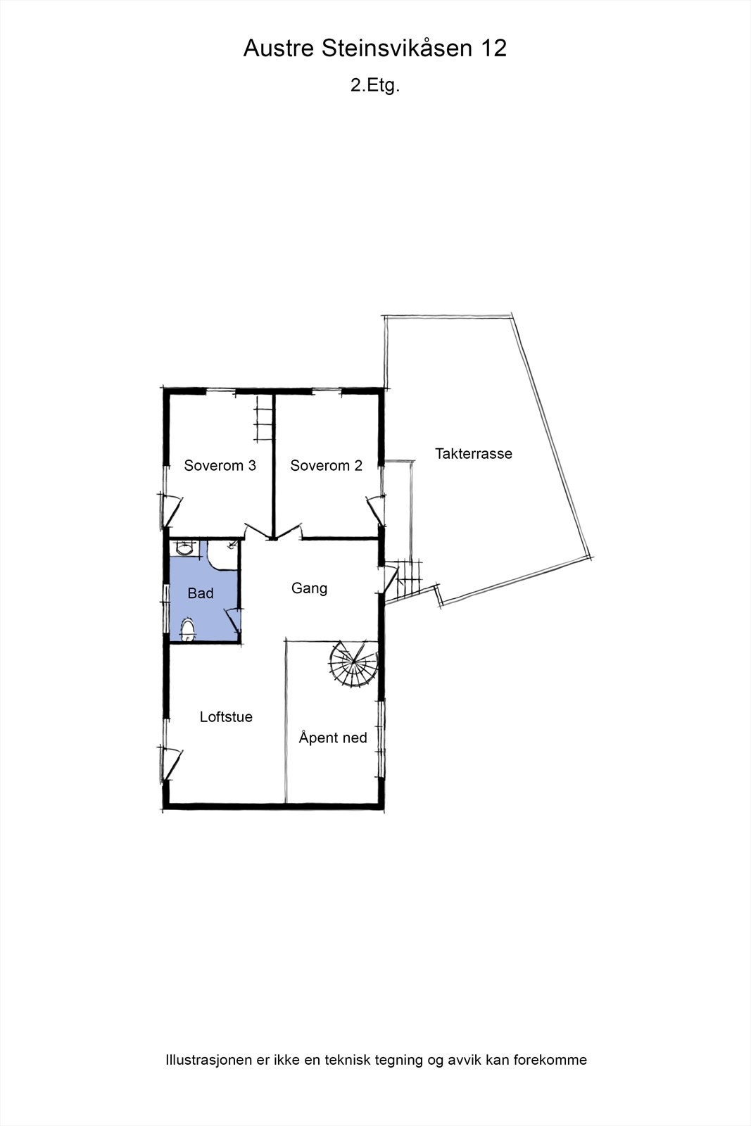 Plan skisse 2. etasje Galleribilde