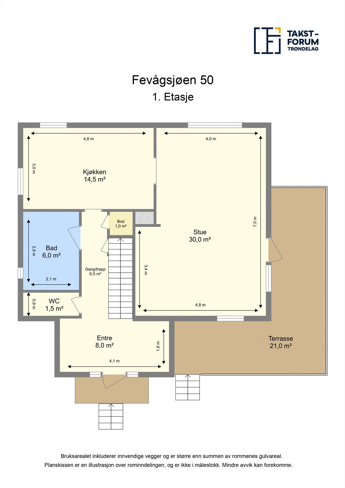 Skissert plantegning 1. etasje. Galleribilde