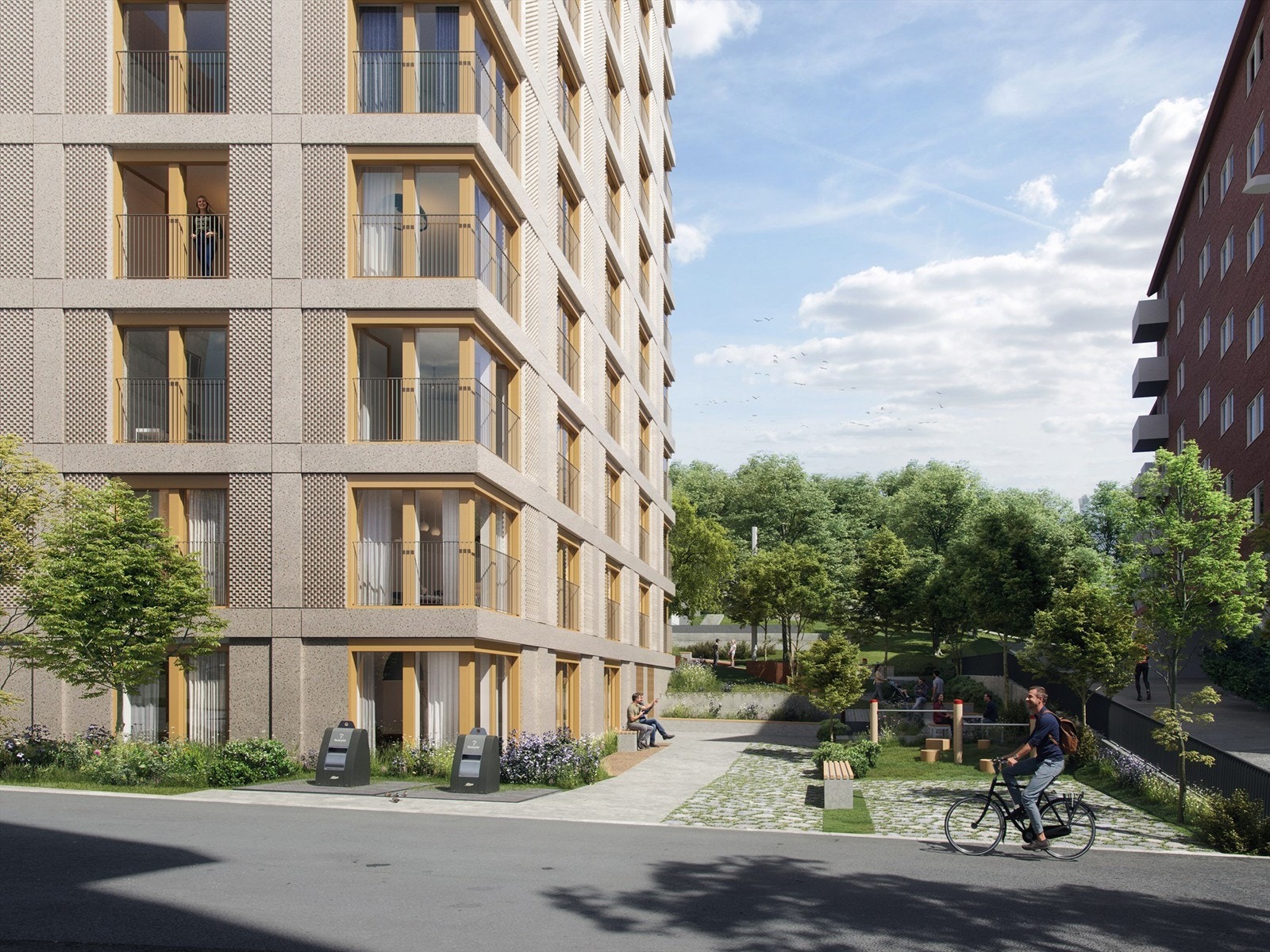 Illustrasjon | Over Torshov er et særegent leilighetsbygg over
10 etasjer. Her vil du bo tett på det urbane og det
pulserende livet. Avvik kan forekomme. Galleribilde