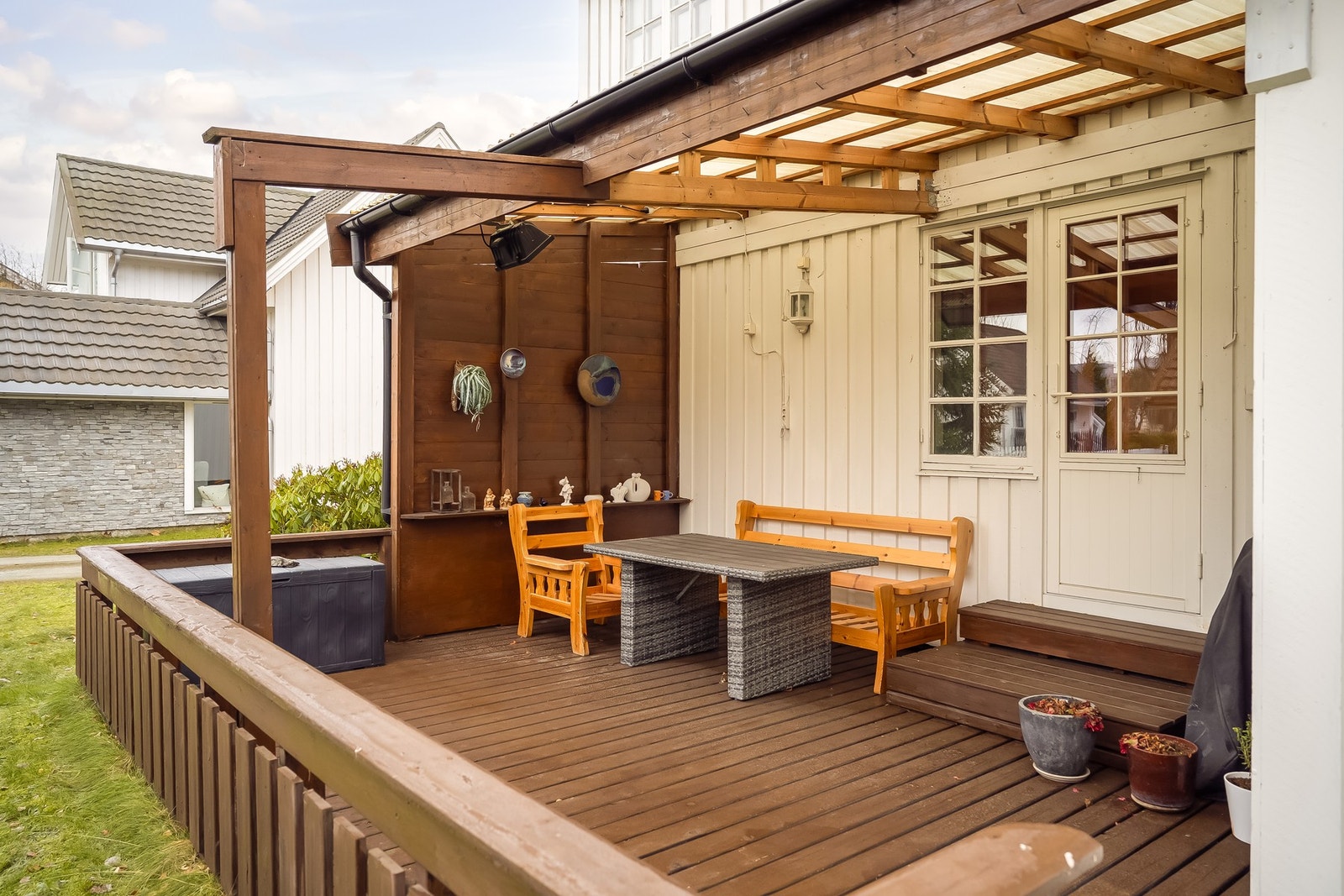 Flott veranda med gode solforhold. Galleribilde