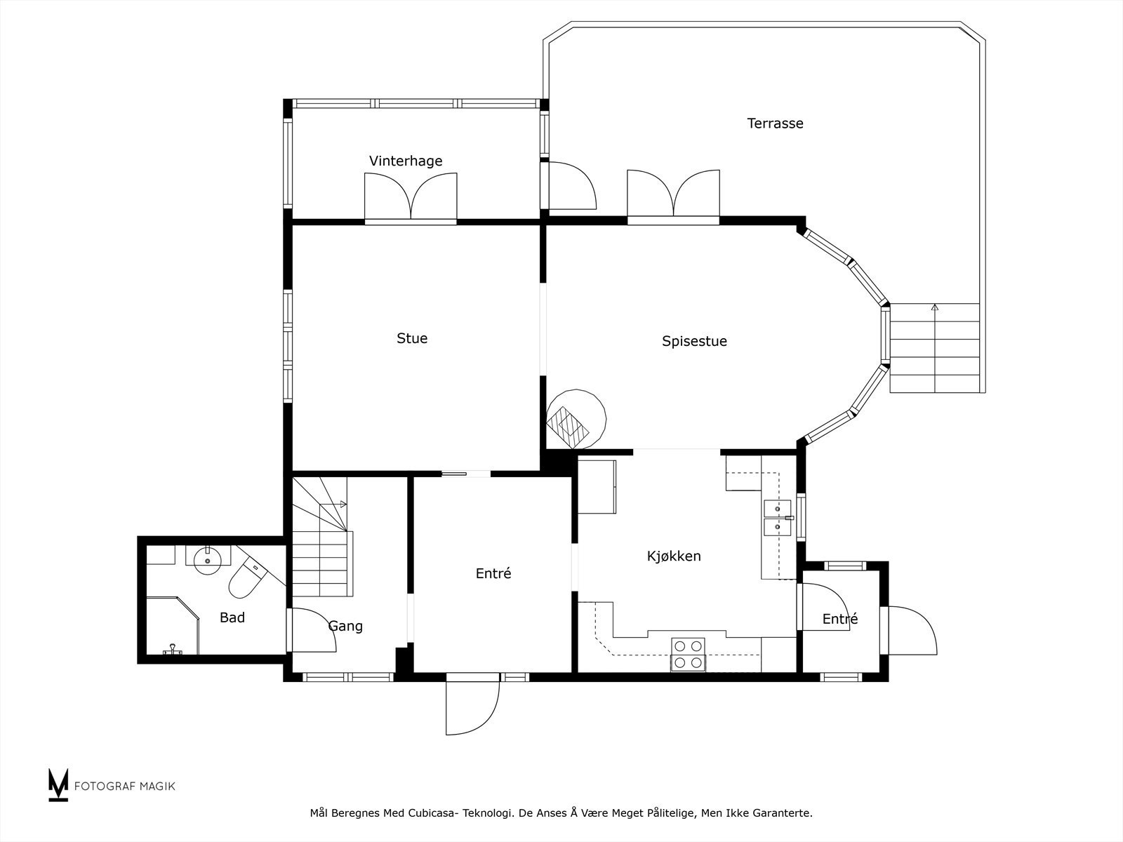 Plantegning - første plan. Galleribilde