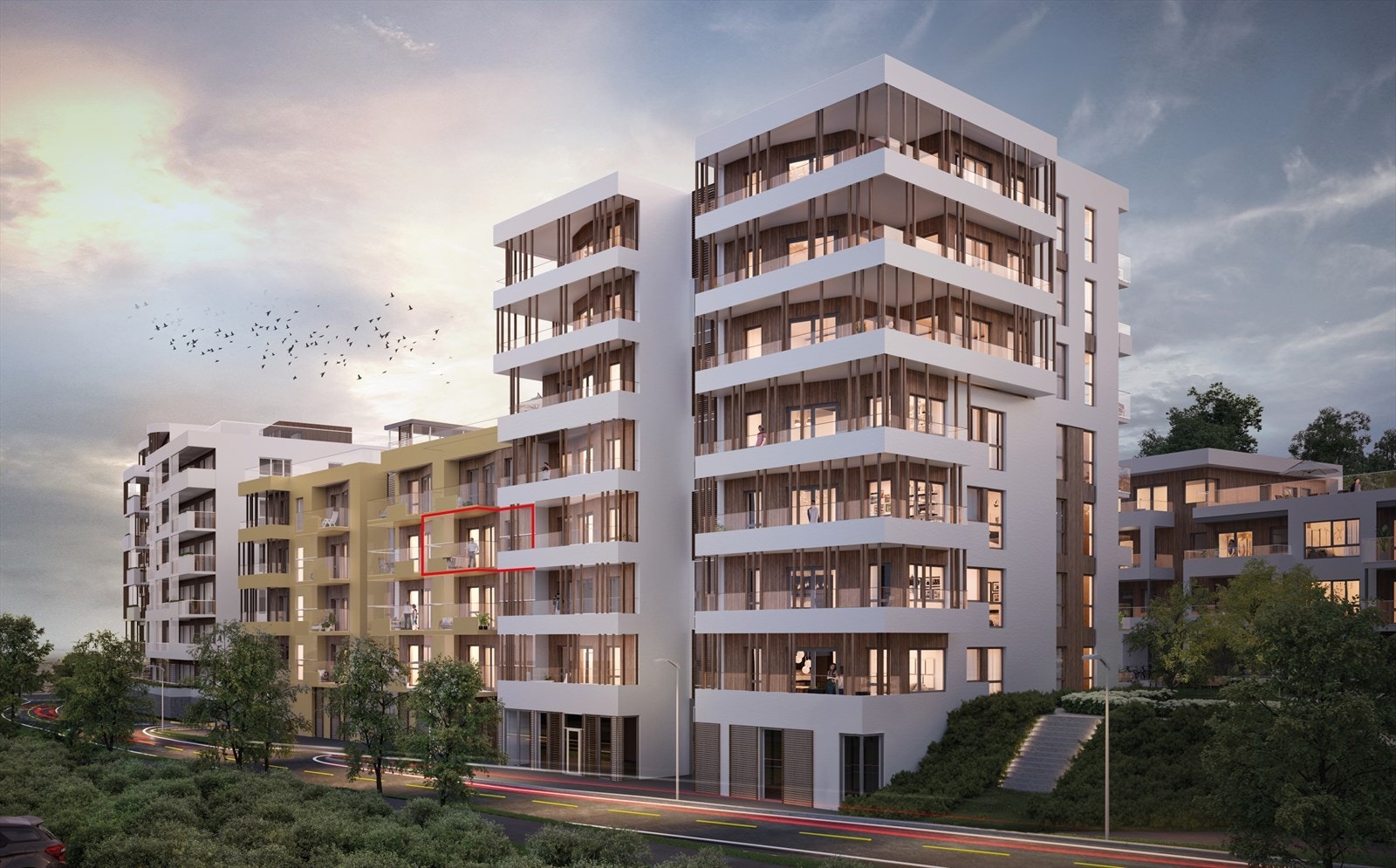 Leiligheten ligger lyst til mot sør og har tilgang til felles takhage på ca. 470 kvm. i 5. etasje Galleribilde