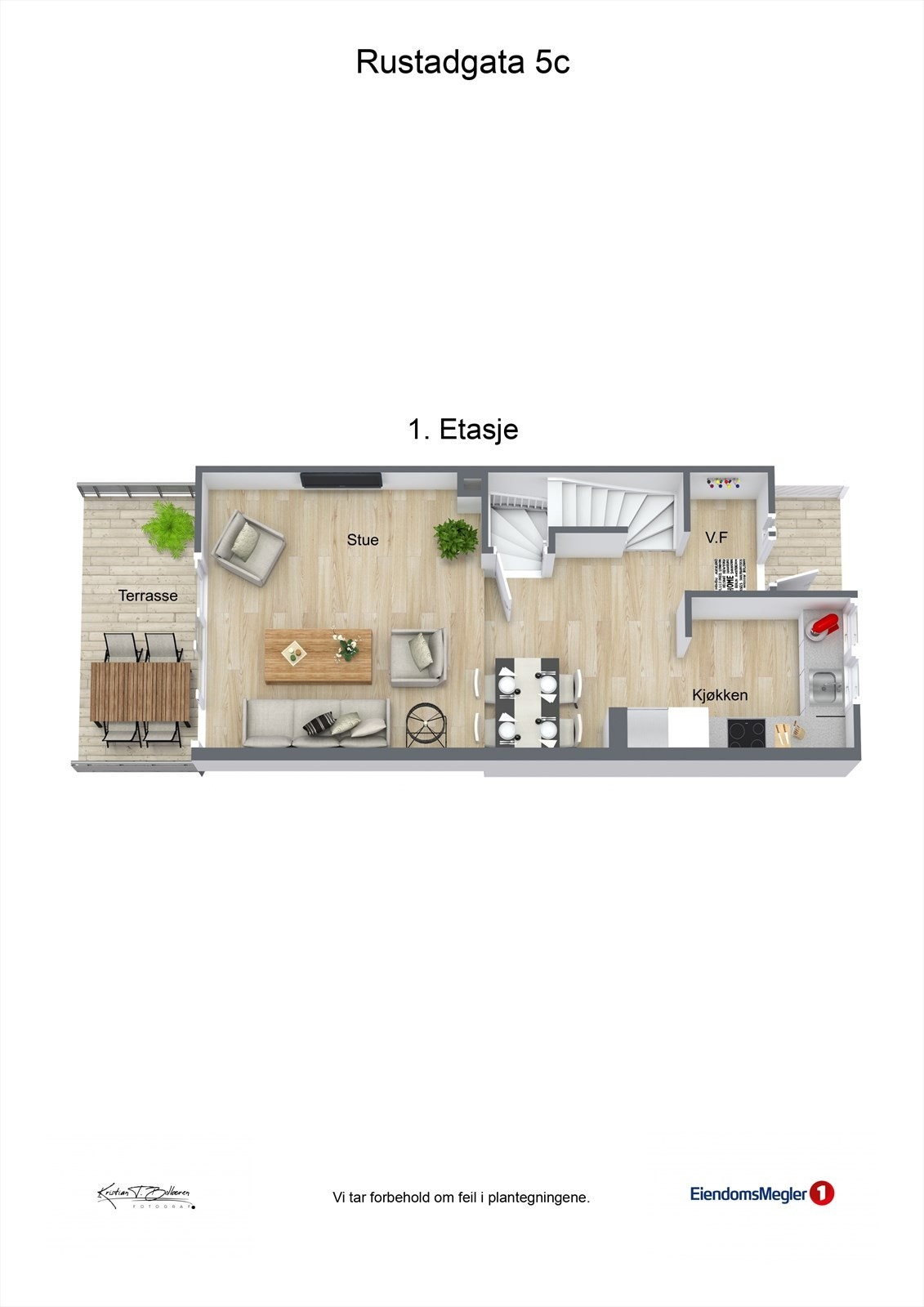 Plantegning 1.etg. Galleribilde