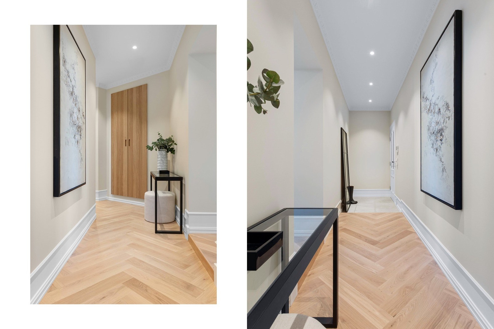 Også i entréen er det flotte, innebygde garderobeskap. Galleribilde