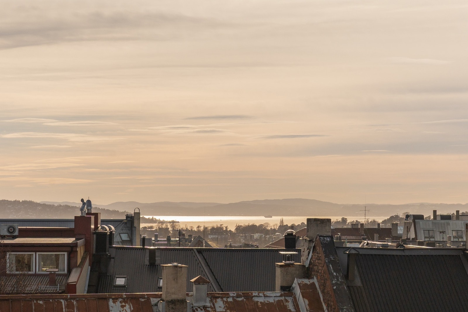 Over taket mot syd har du utsikt mot Oslofjorden. Galleribilde