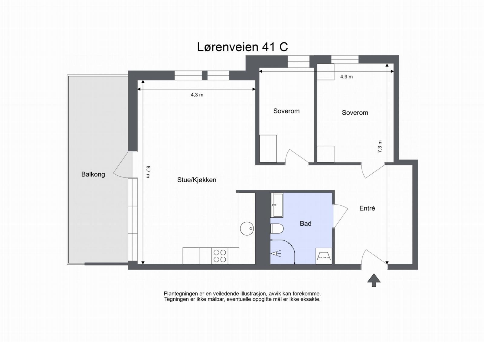 Planskisse Galleribilde