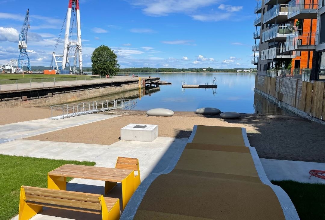 Den nye bystranda få hundre meter unna Galleribilde