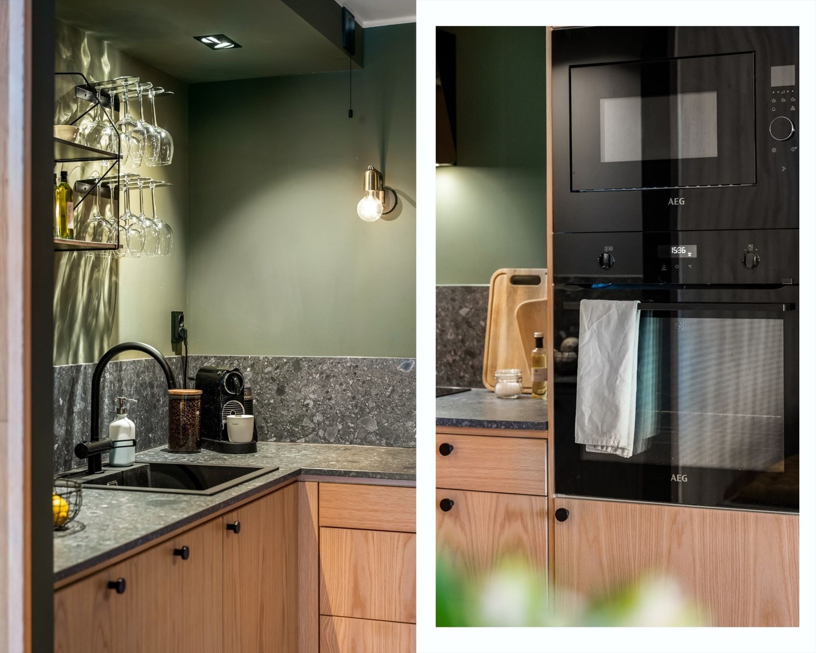 Lekkert og nytt kjøkken fra 2019 med glatte fronter og laminert benkeplate. Galleribilde