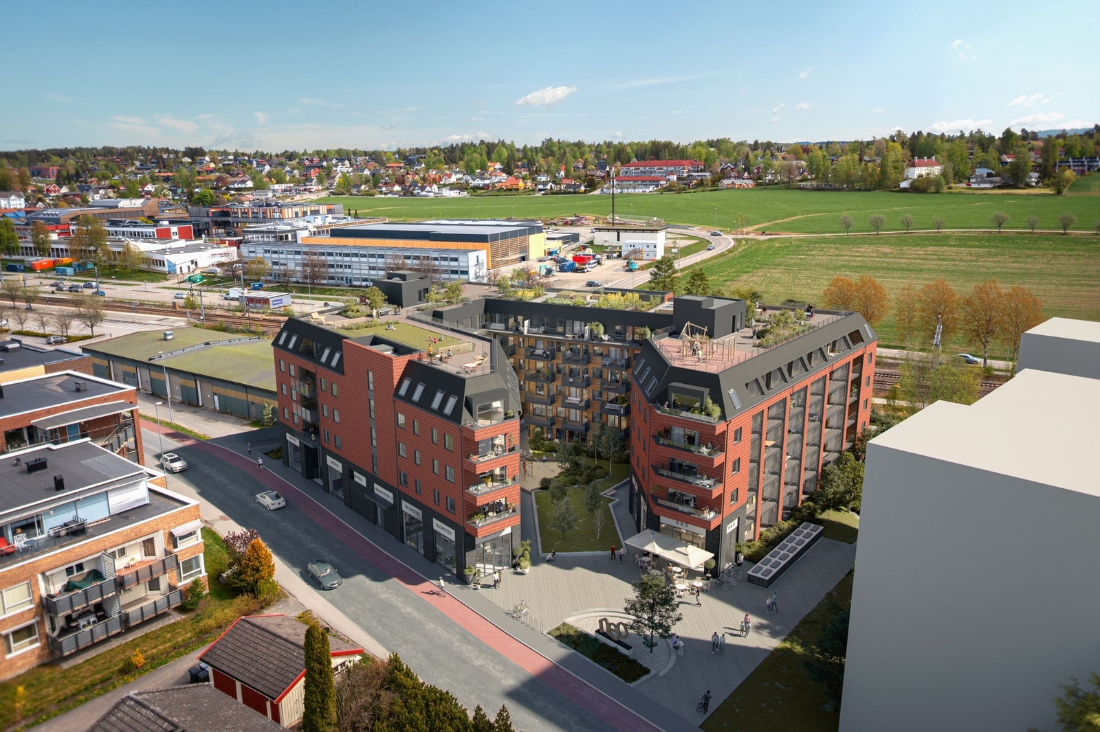 Salg av kontraktsposisjon | Ny, lekker 2-roms selveierleilighet med sørvestvendt markterrasse. Est. ferdig juni 2026 Galleribilde