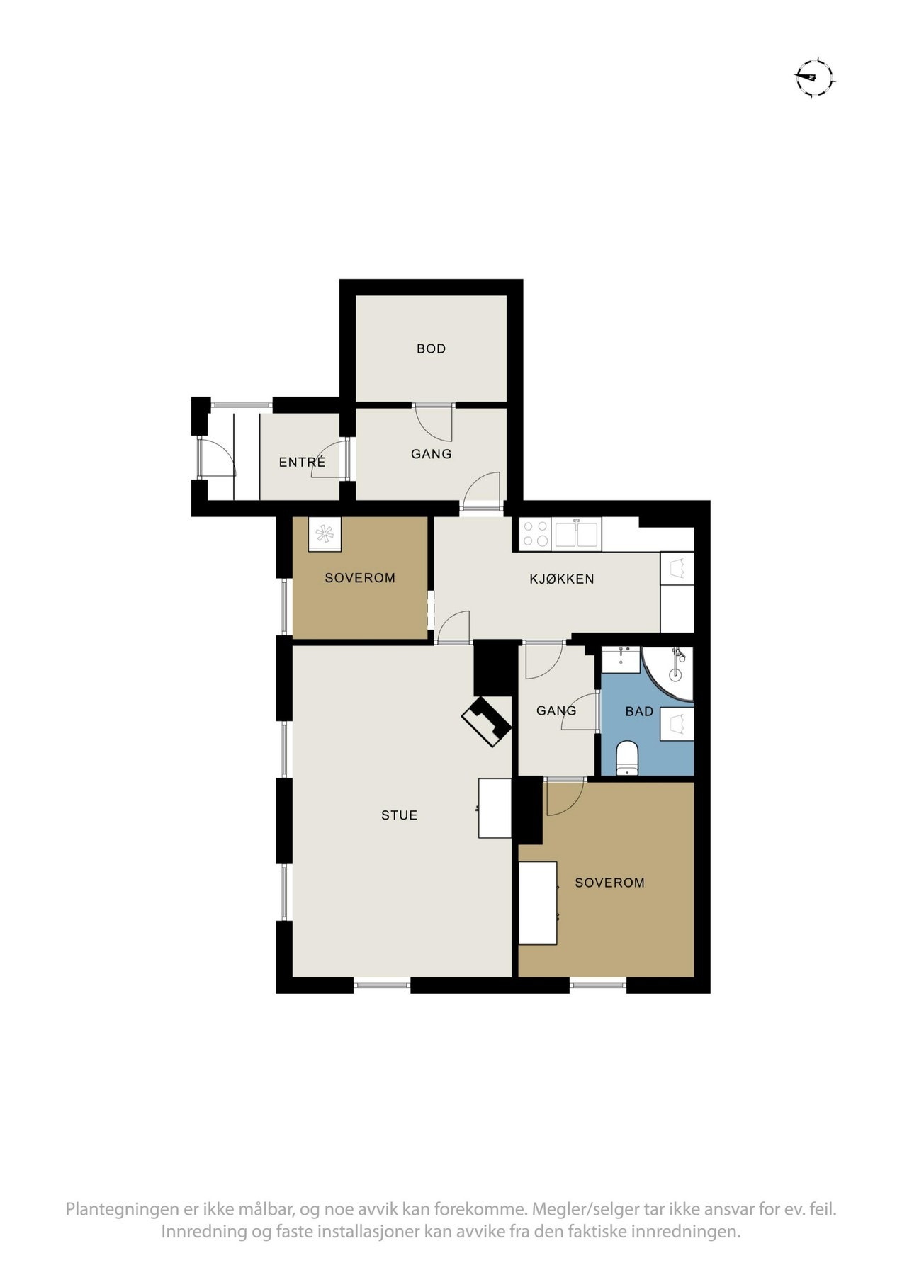 Planskisse over underetasjen. Galleribilde