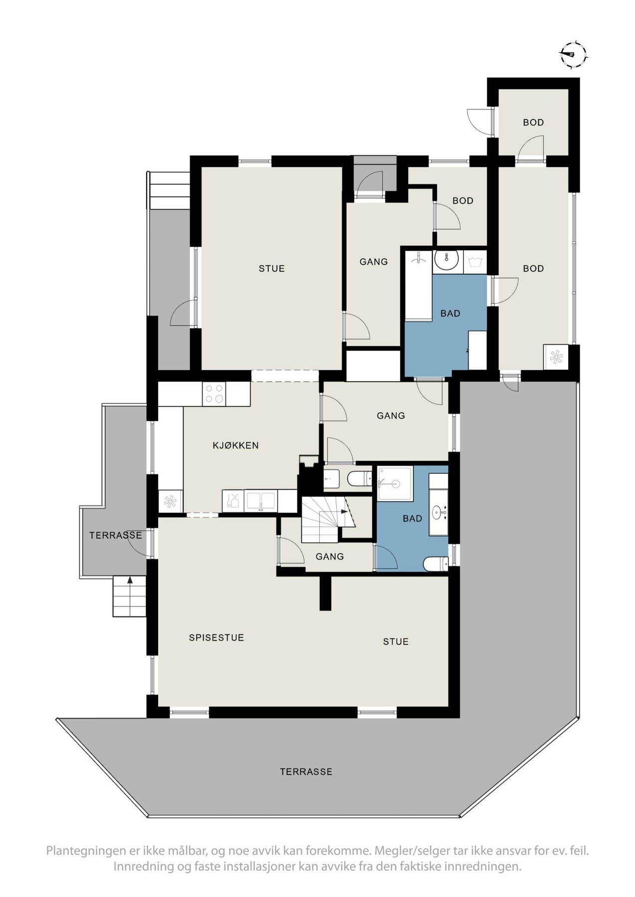 Planskisse over hovedetasjen. Galleribilde