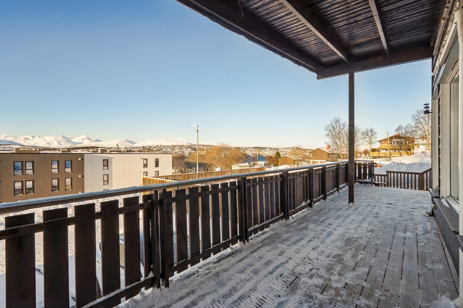 Terrassen er av god størrelse Galleribilde