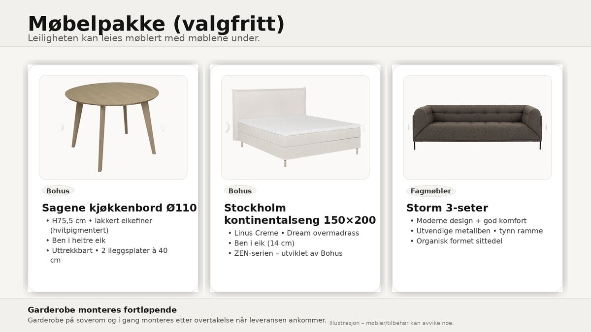Møbelpakke (valgfritt) Galleribilde