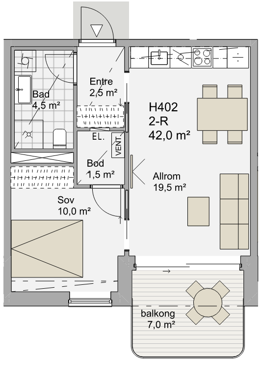 Plantegning Galleribilde