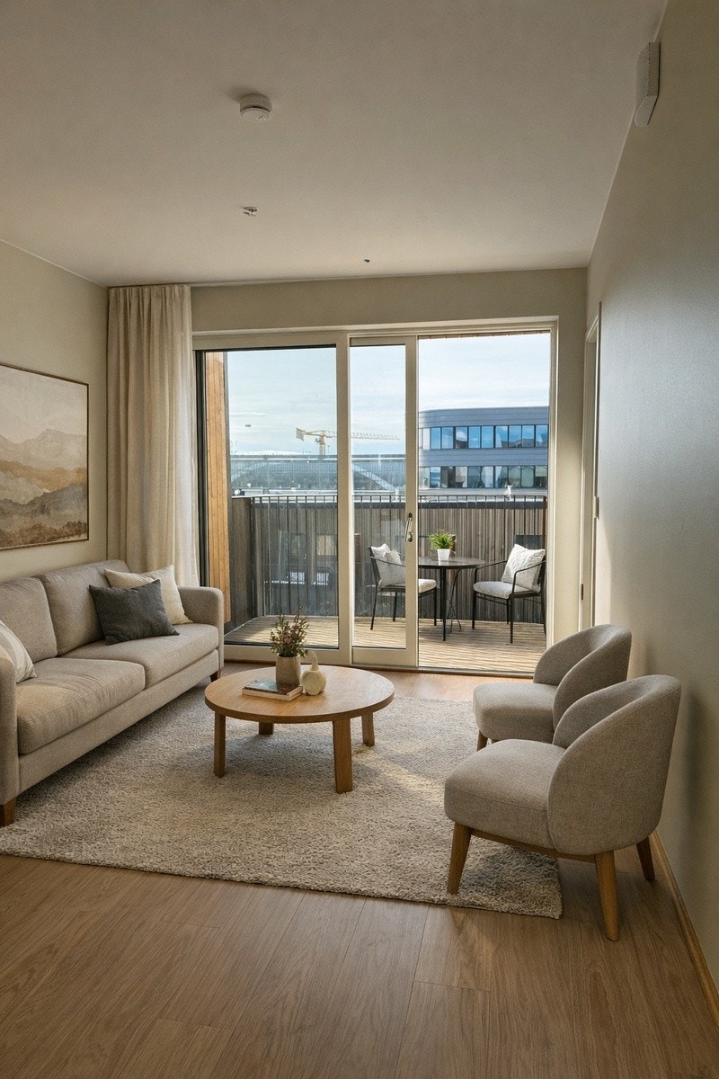 Illustrasjonsbilde: Rommet er digitalt møblert for å vise potensialet. Galleribilde