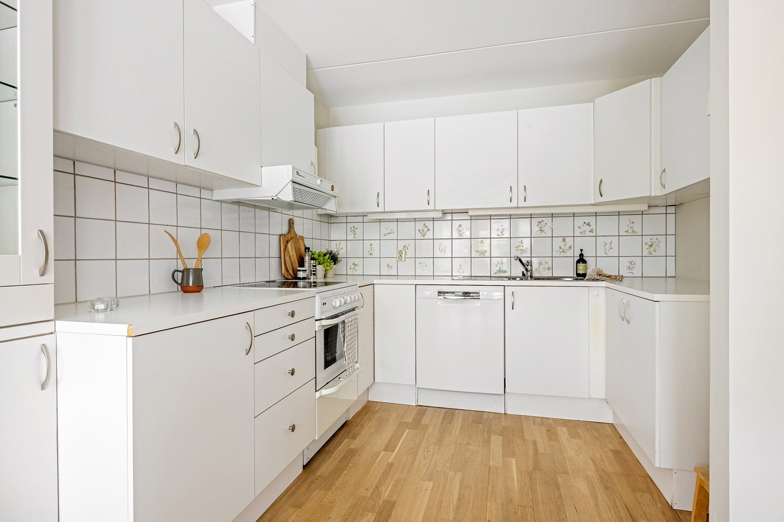 Kjøkken fliser overbenk er håndmalt Galleribilde