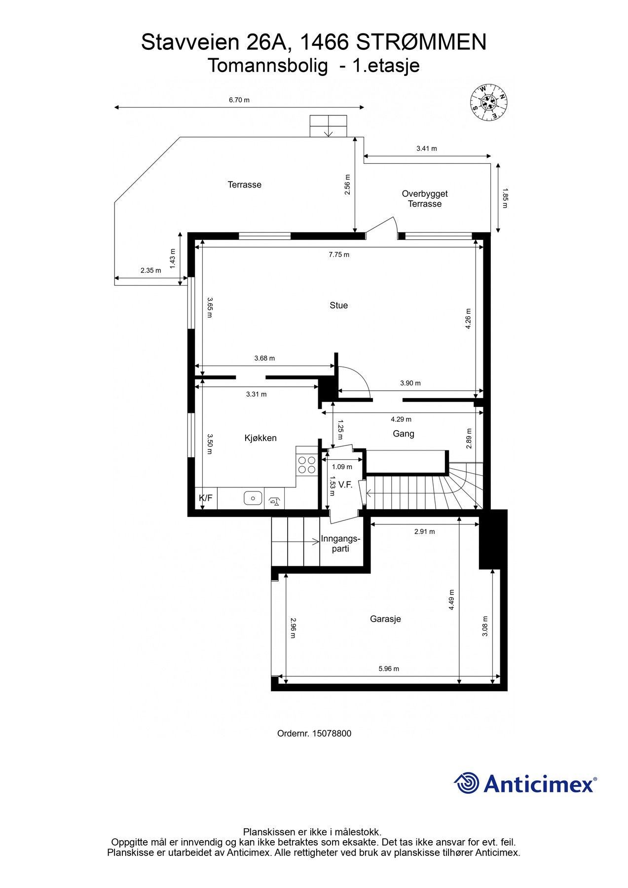 Plantegning 1. etasje Galleribilde