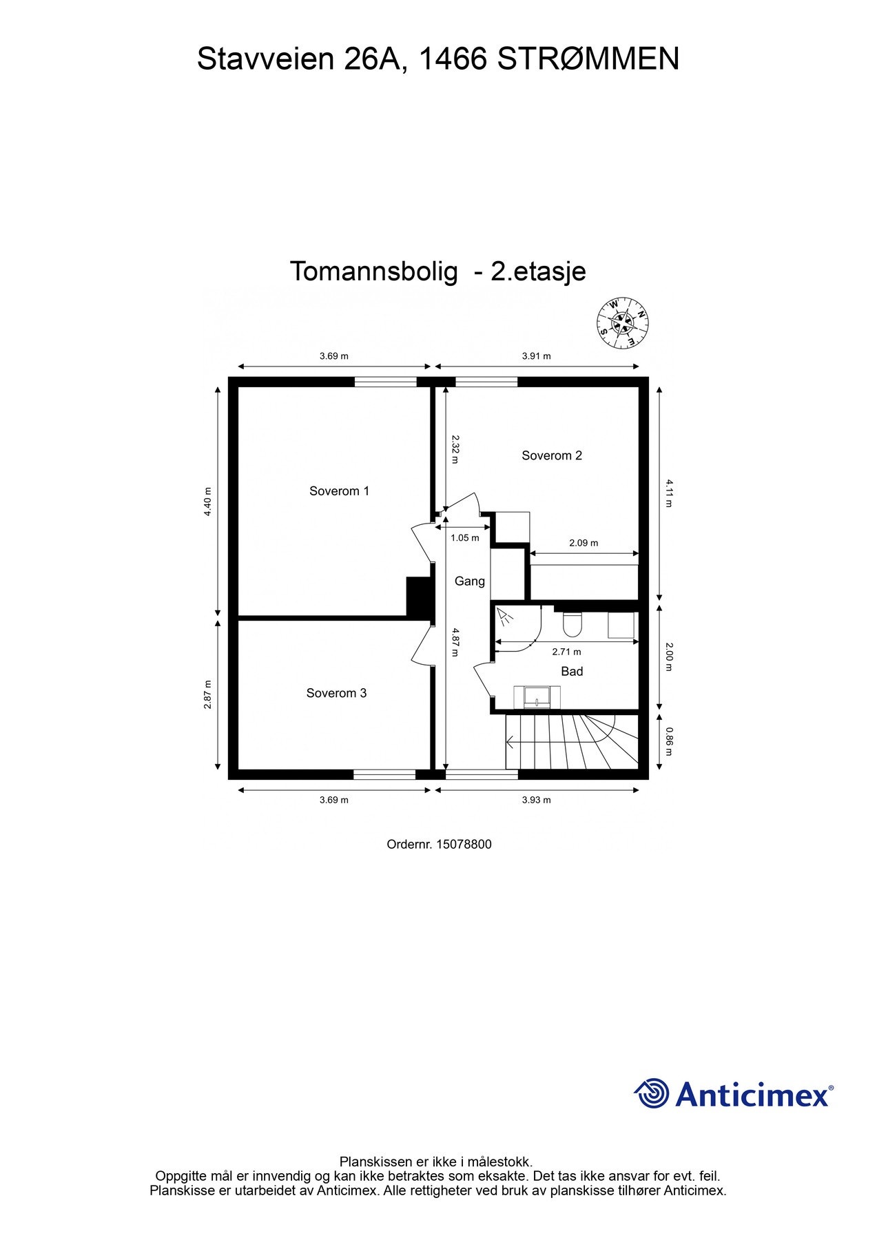 Plantegning 2. etasje Galleribilde