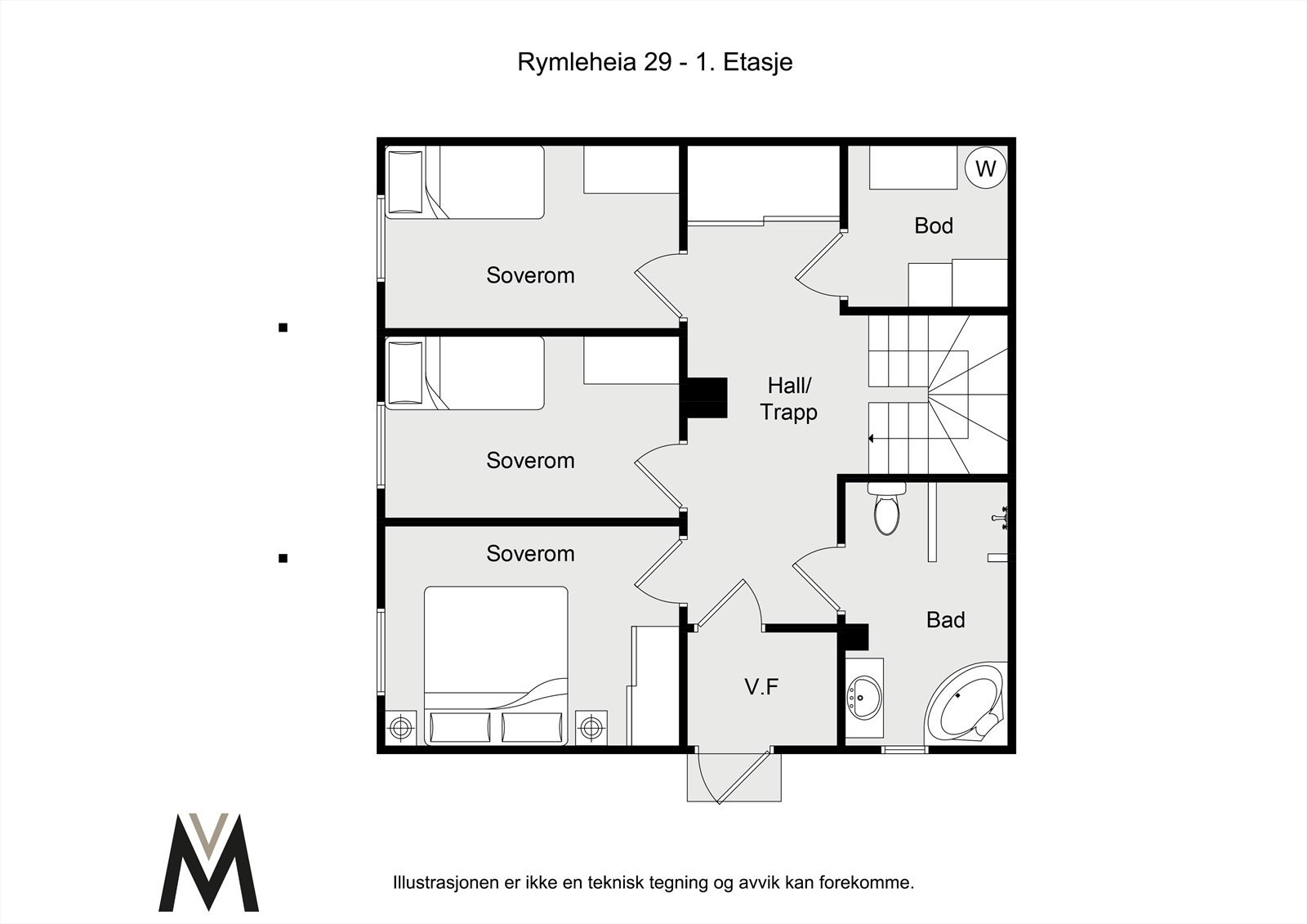 Plantegning 1. etasje. Galleribilde