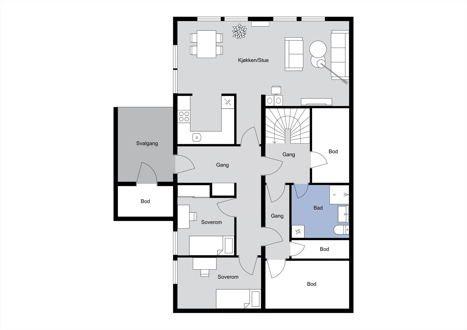 Planløsning kjeller enebolig (skissen er kun ment for å gi inntrykk av planløsningen - avvik kan forekomme) Galleribilde
