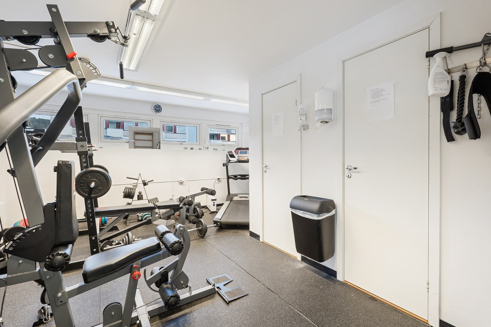 Sameiet har et eget trimrom som er tilgjengelig for beboerne. Galleribilde