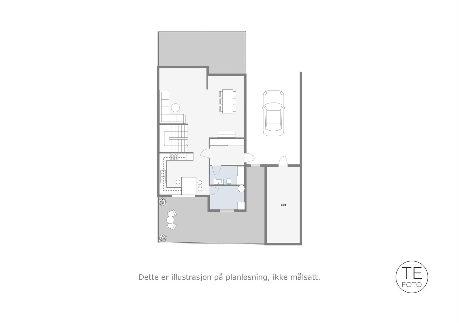 Plantegning 1. et. Galleribilde