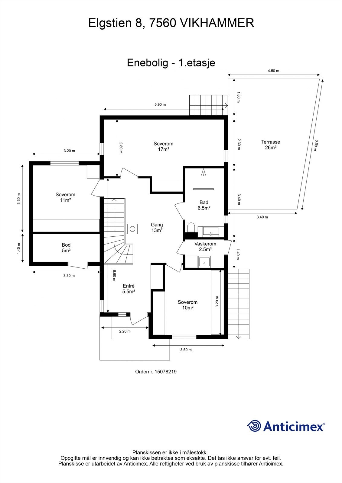 Planskisse 1. etasje. Galleribilde