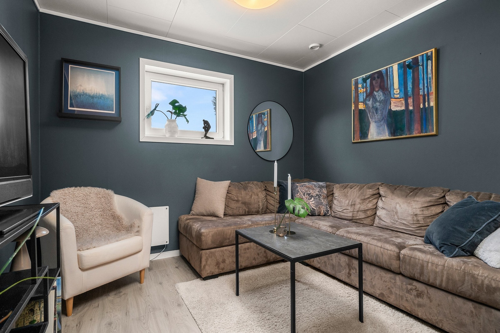 Kjellerstuen måler 9,5 kvm. Galleribilde