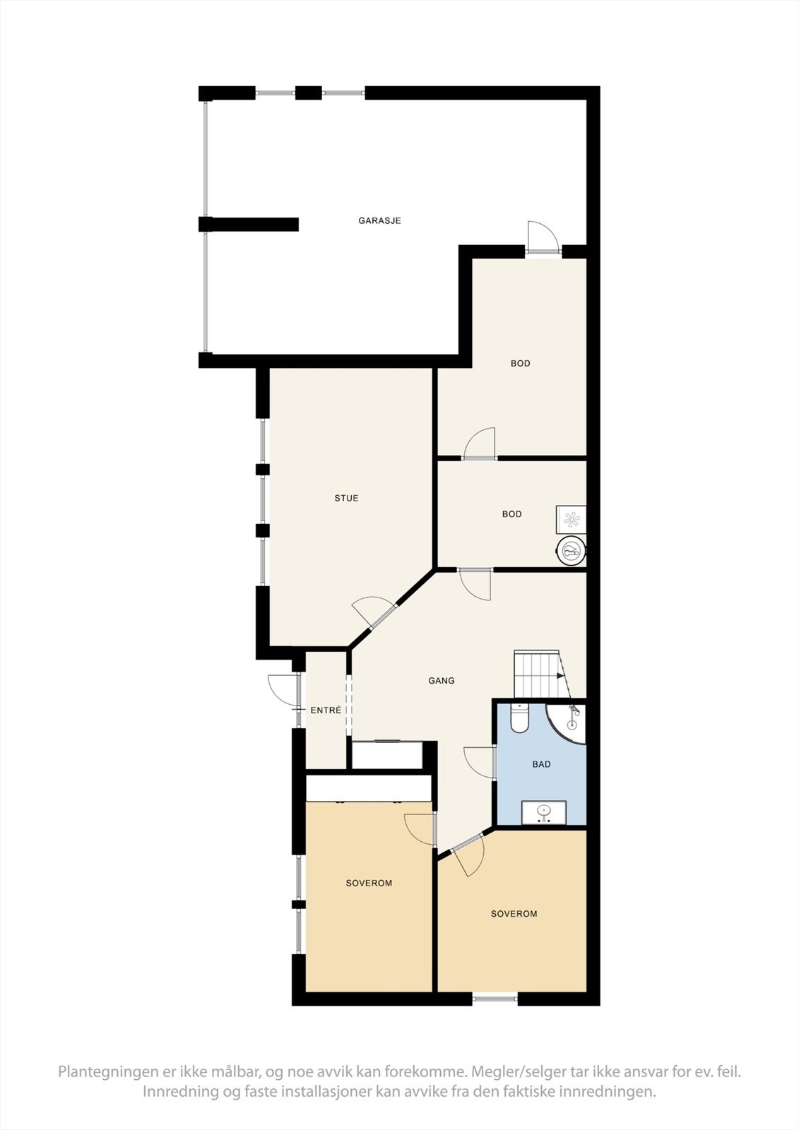 Plantegning underetasje Galleribilde