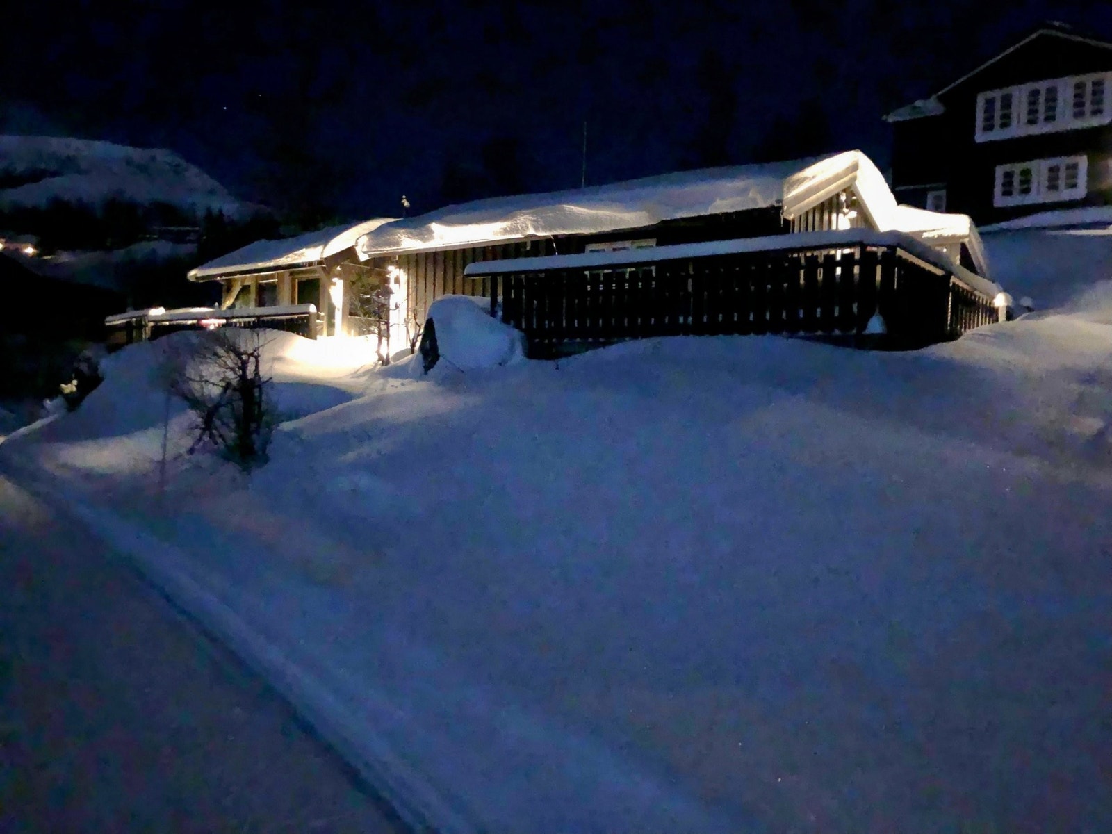 Hytten fra veien Galleribilde