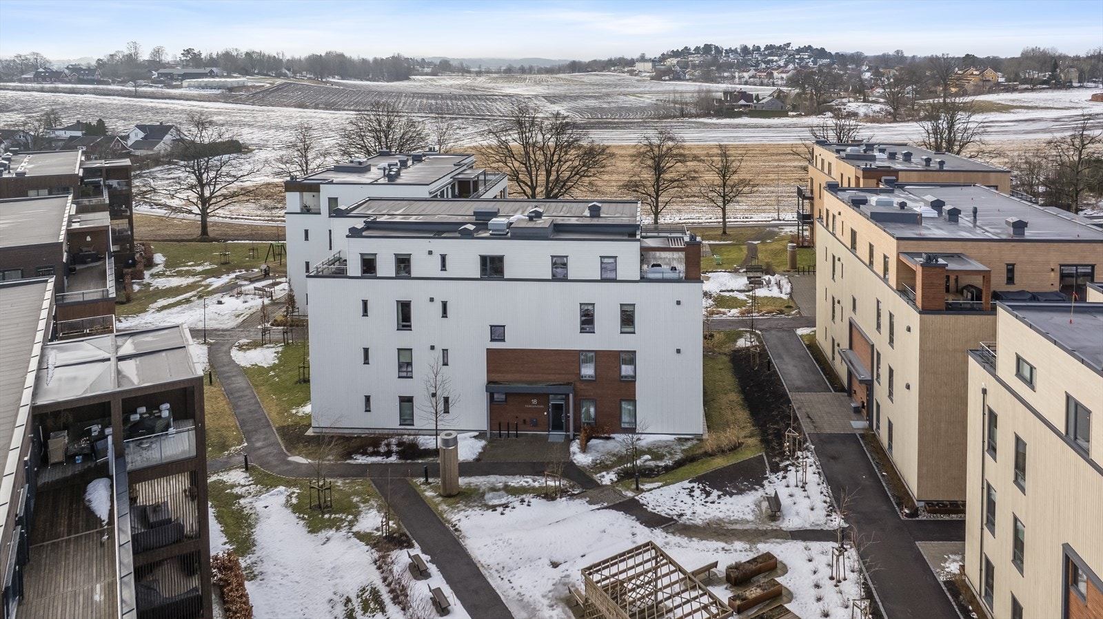 Fasade ved inngangsparti. Galleribilde