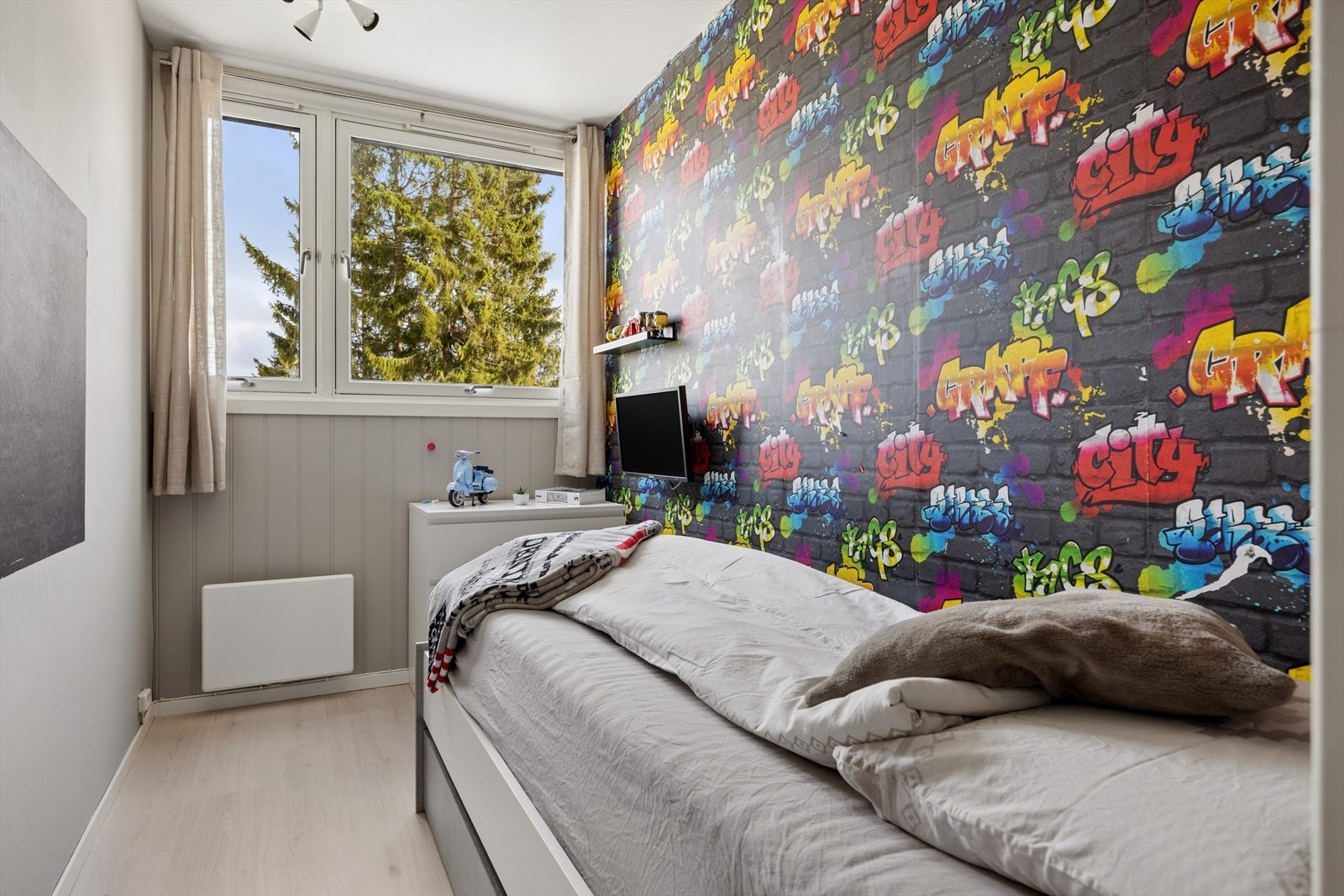 Det tredje soverommet gir ekstra fleksibilitet for familien. Galleribilde